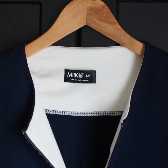 Miik | Like NEW Navy and White Zipped Jacket - Picture 2 of 5